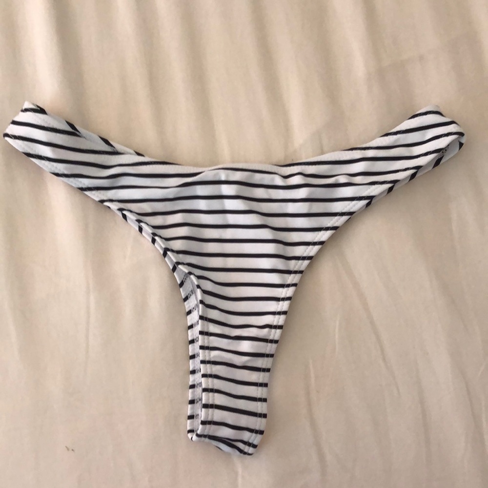 Striped bikini bottoms
